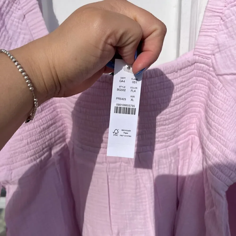 J Crew Square Neck Soft Gauze Dress NWT